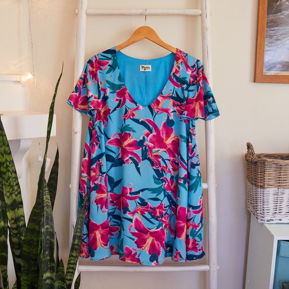 Show Me Your Mumu Kylie Mini Dress in Sea Lillies